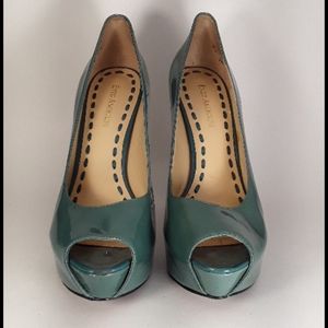 Enzo Angiolini Leather Pumps Green Size 8.5